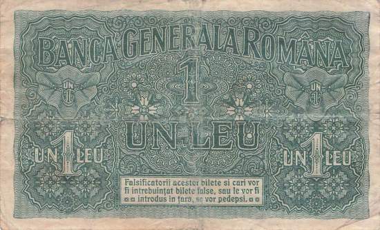 Rumänien 1 Leu ro.474b 1917